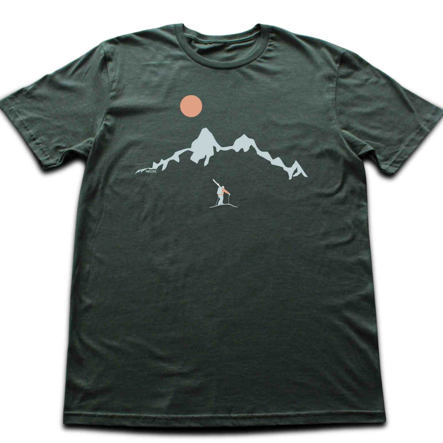 Skier Looking Mountain T-shirt