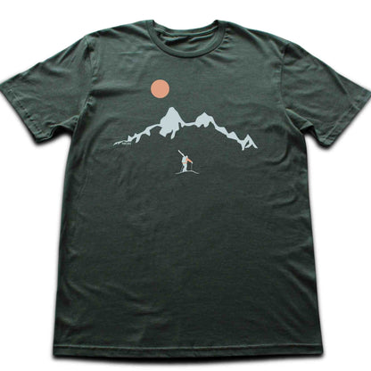 Skier Looking Mountain T-shirt