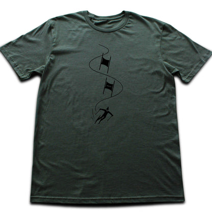 Cartoon Ski Slalom T-shirt