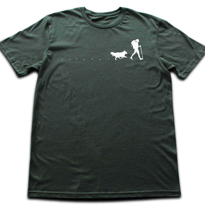 Hiker and dog Path Graphic T-shirt