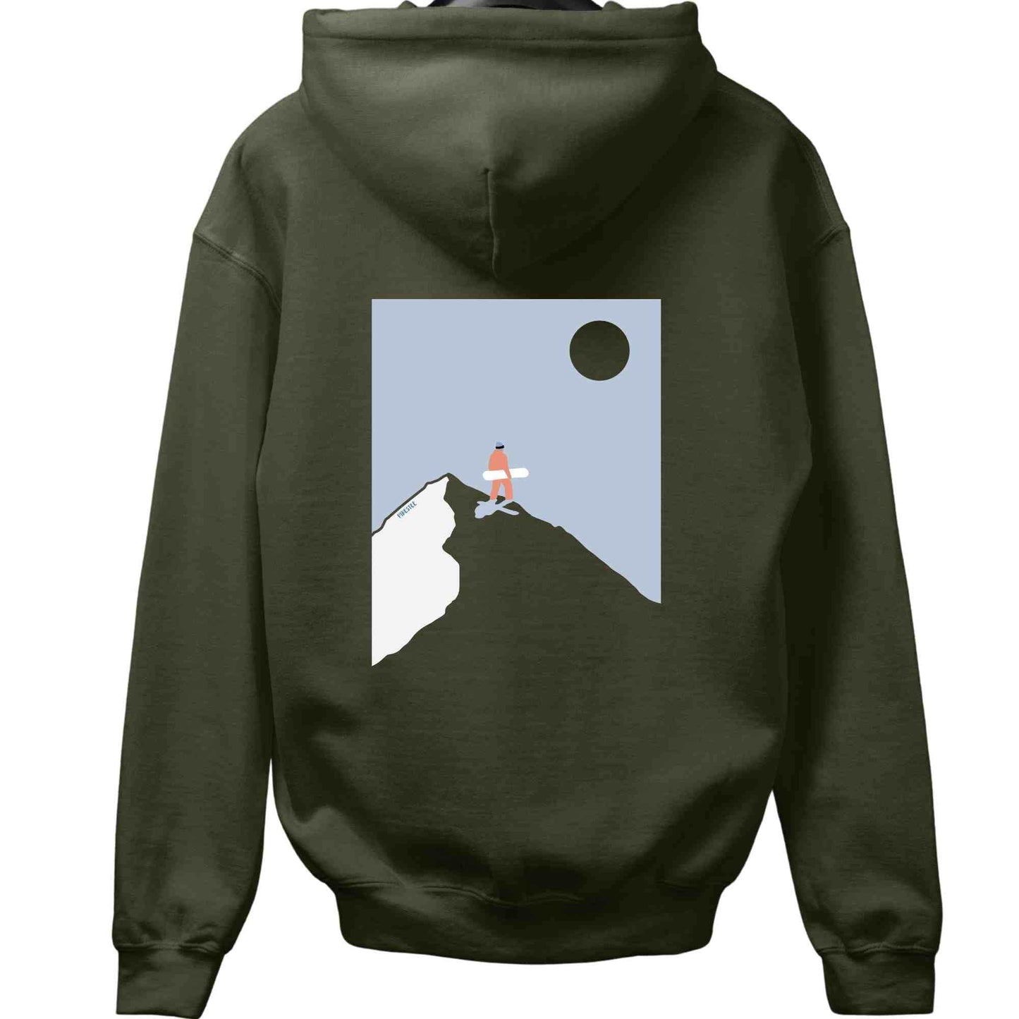 Snowboard On Top Back-Print Hoodie