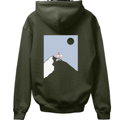 Snowboard On Top Back-Print Hoodie