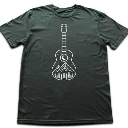 Minimalist Guitar Landscape T-shirt