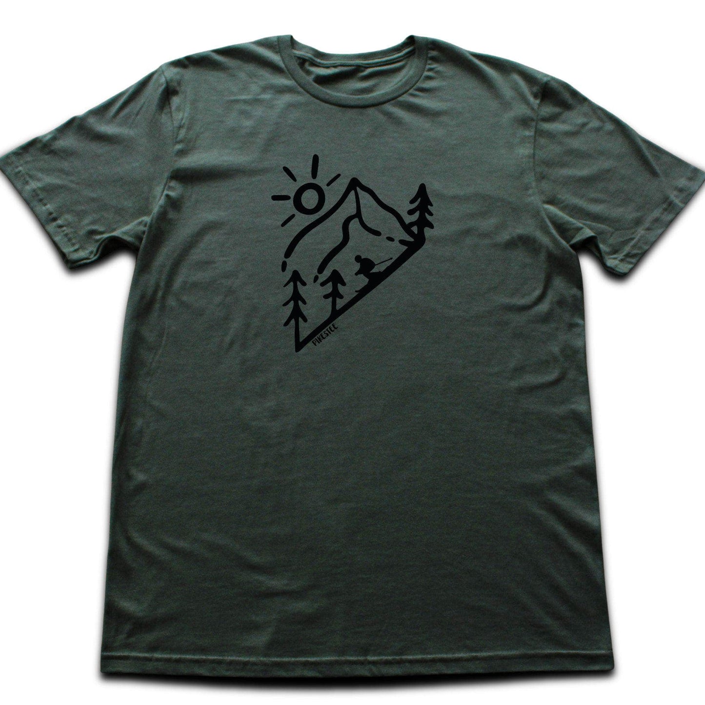 Ski Descent Cartoon T-shirt