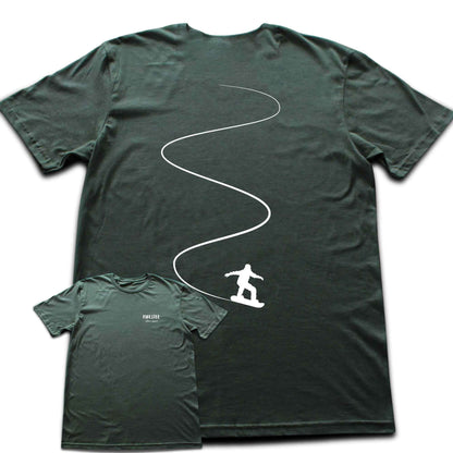 Back Print Snowboard Slalom T-shirt