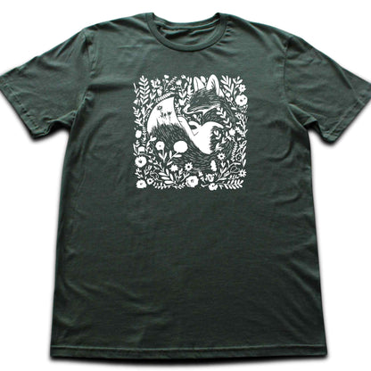Fox Floral Patern T-shirt