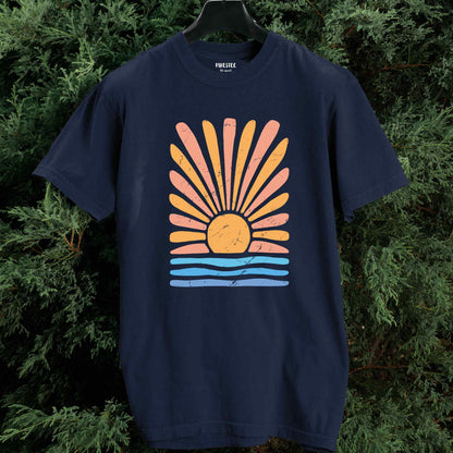 Abstract Sun and Waves T-shirt