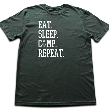Eat. Sleep. Camp. Repeat T-shirt