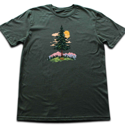 Colorfull Tree Mountain Landscape T-shirt