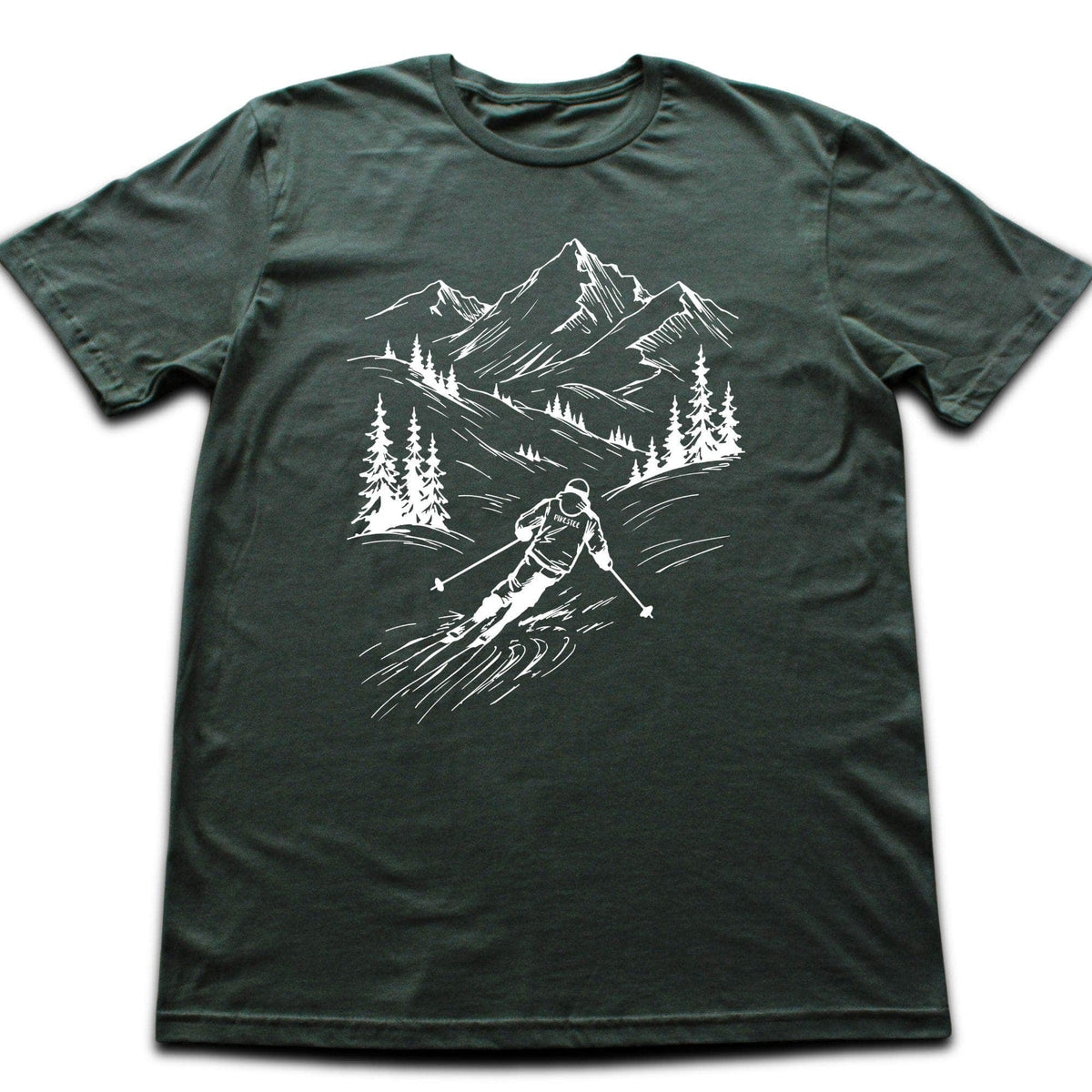 Handdrawn Skier T-shirt