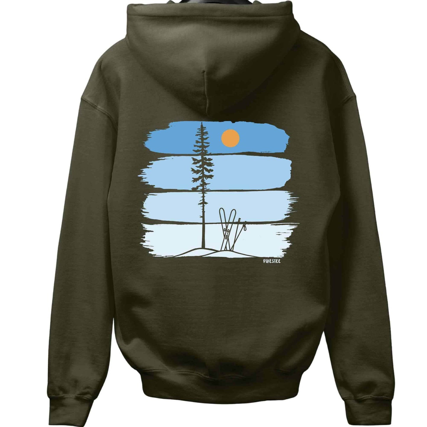 Gradient Best Ski Spot Back-Print Hoodie