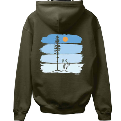 Gradient Best Ski Spot Back-Print Hoodie