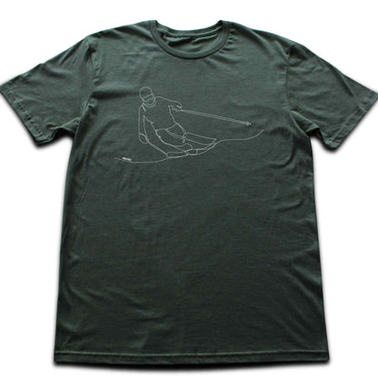 Ski Slide Line Art T-shirt