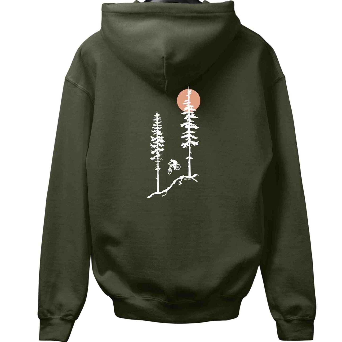 Bike Jump Trees Back-Print Hoodie