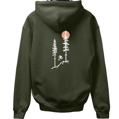 Bike Jump Trees Back-Print Hoodie