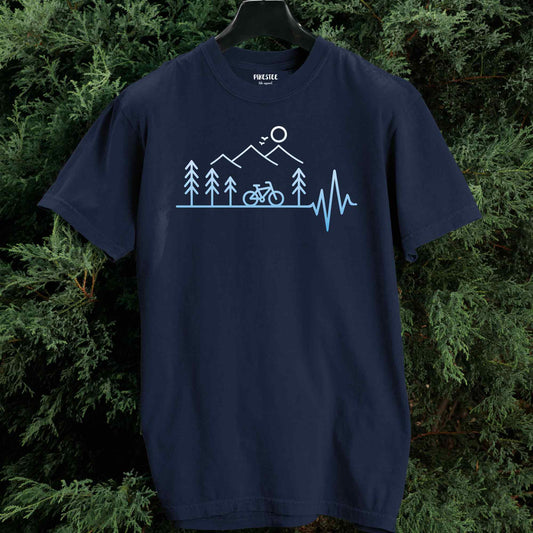 Heart Beat Bike Landscape T-shirt