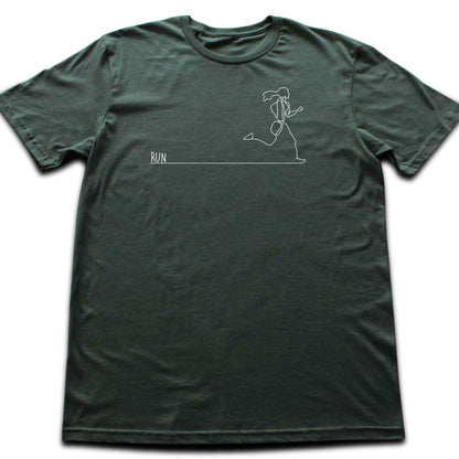 Line Art Running Girl T-shirt