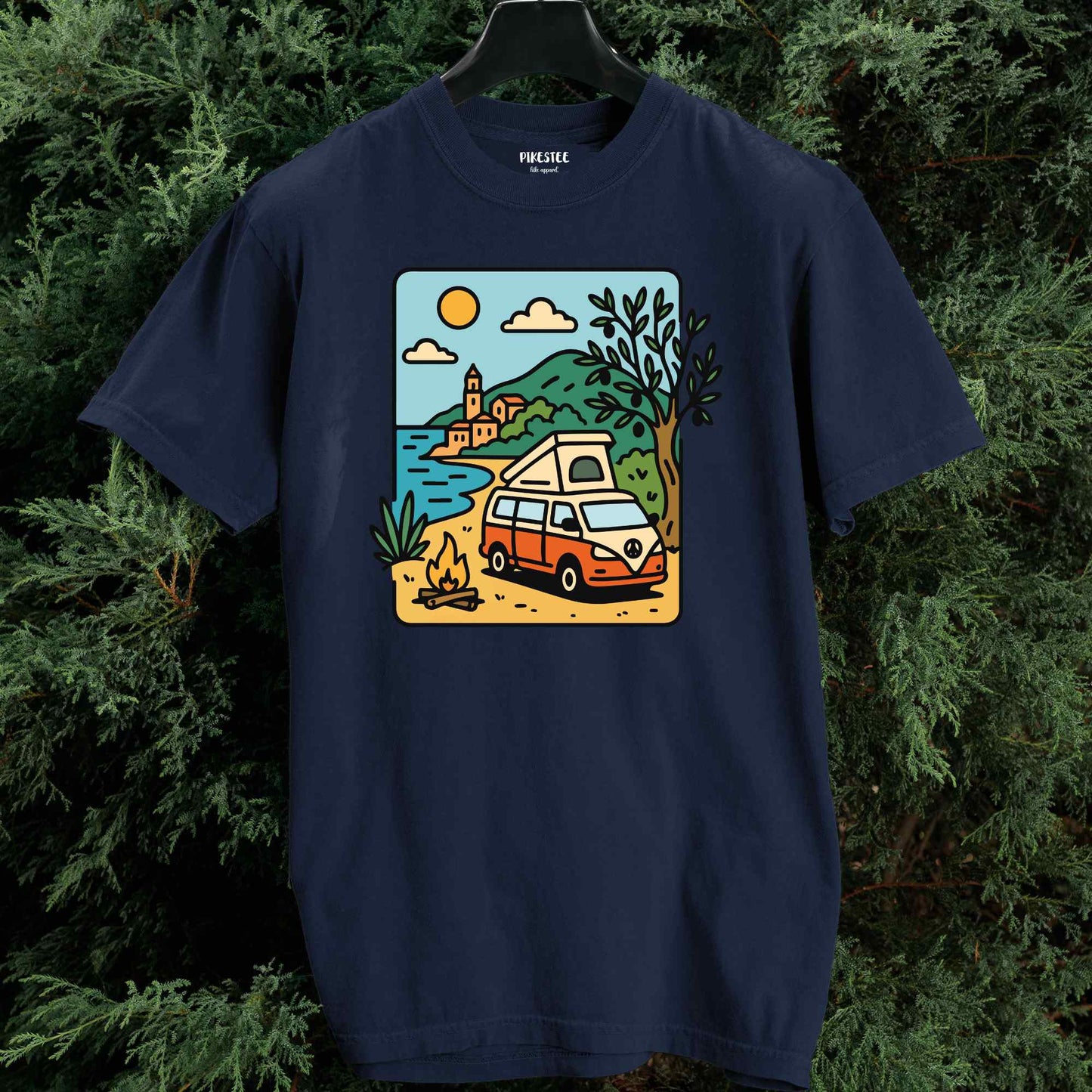 Cartoon Van Town T-shirt