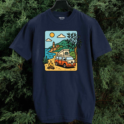 Cartoon Van Town T-shirt