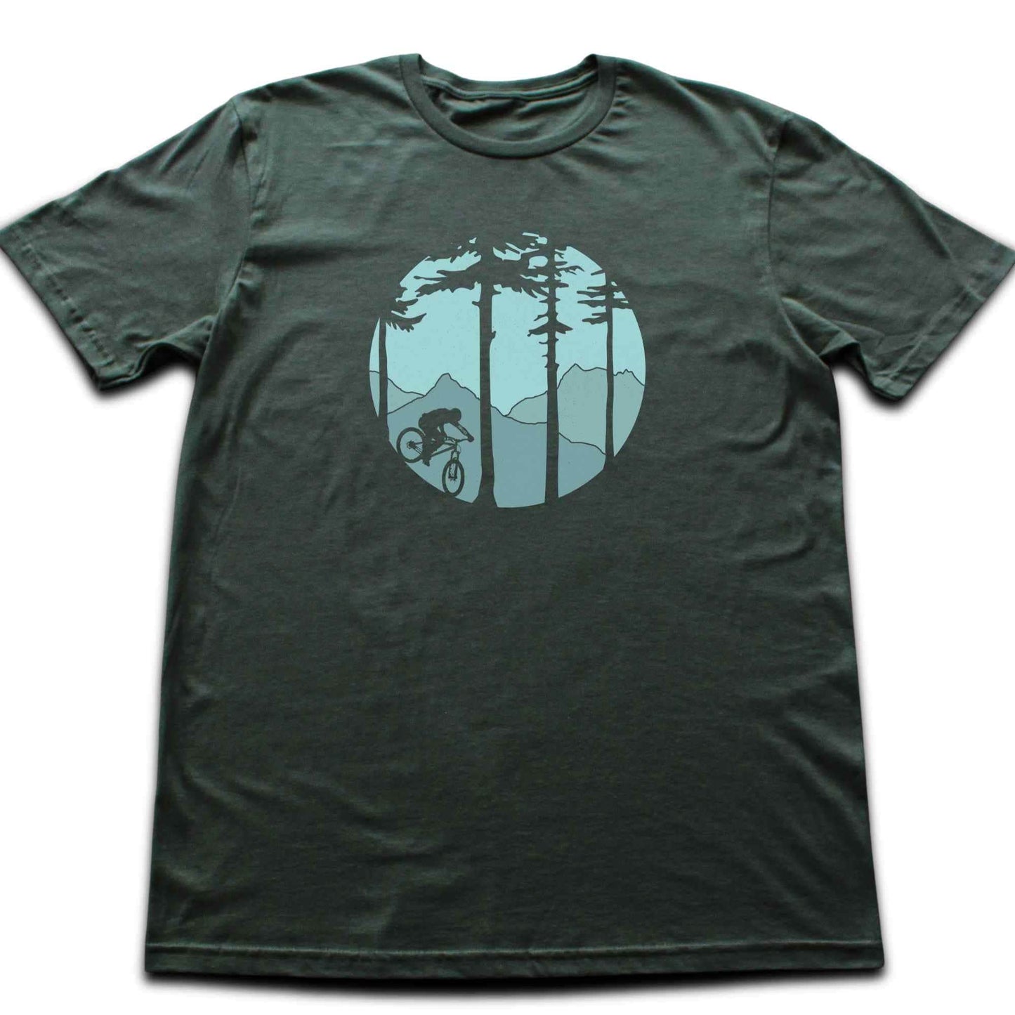 Mountain Biking Round T-shirt