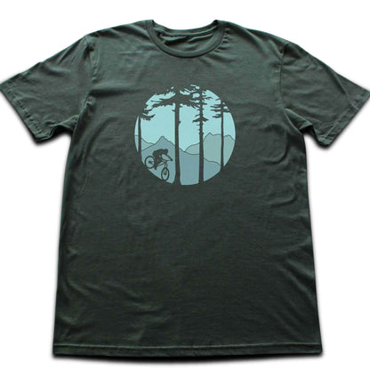 Mountain Biking Round T-shirt