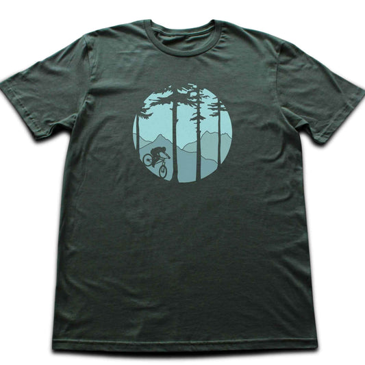 Mountain Biking Round T-shirt