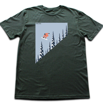 Snowboard Over Trees T-shirt