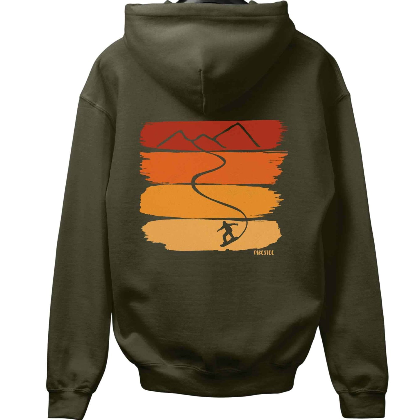 Gradient Snowboard Path Back-Print Hoodie