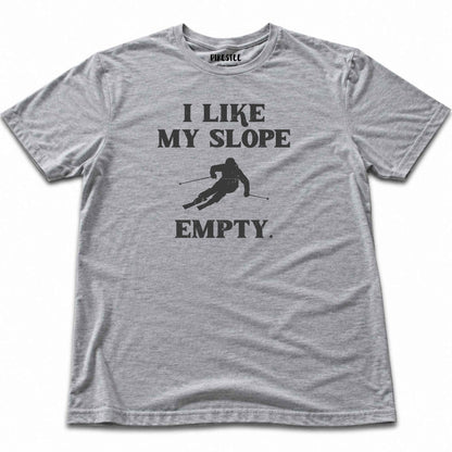 I Like Slope Empty T-shirt - Sport Grey