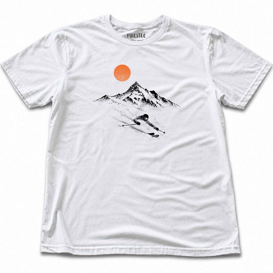 Ski Flow Landscape T-shirt - White