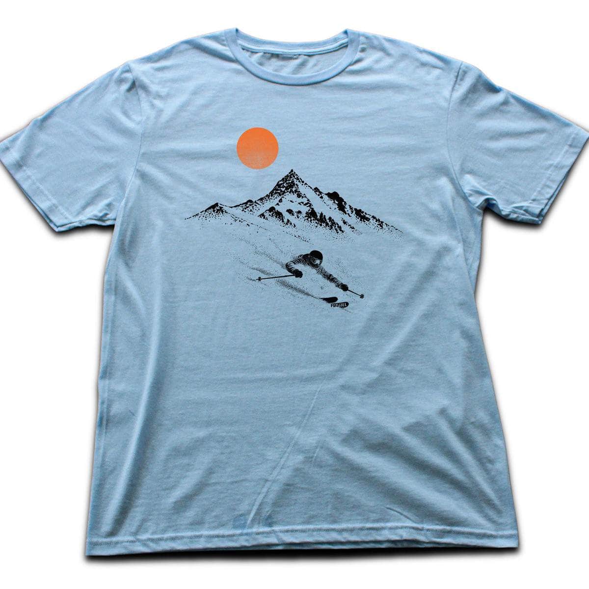 Ski Flow Landscape T-shirt - Light Blue