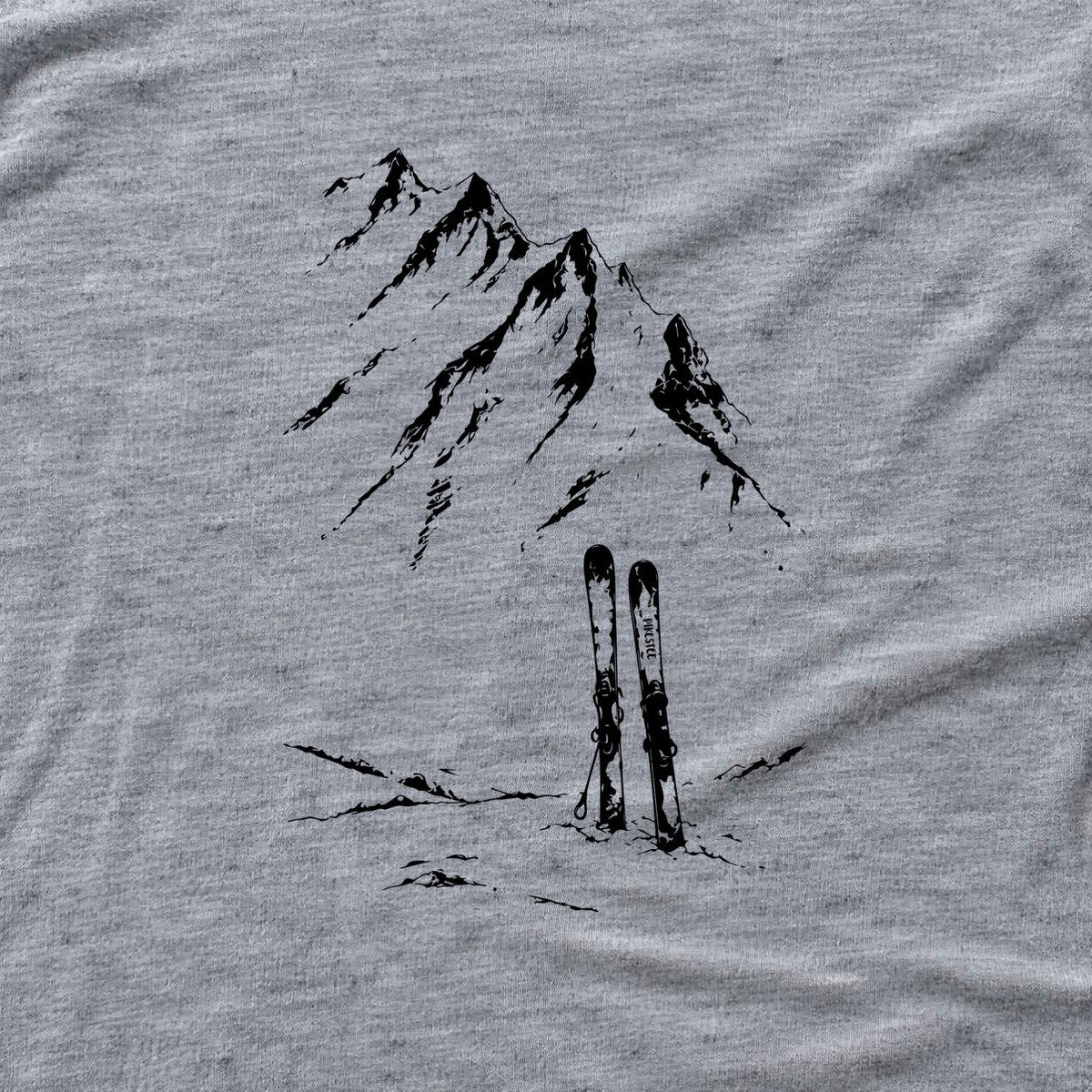 Mountain Line Skis T-shirt - Sport Grey - hero