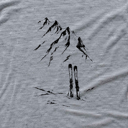 Mountain Line Skis T-shirt - Sport Grey - hero