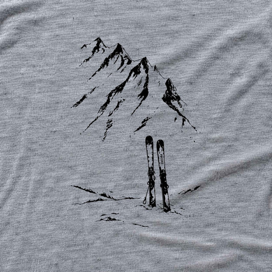 Mountain Line Skis T-shirt - Sport Grey - hero