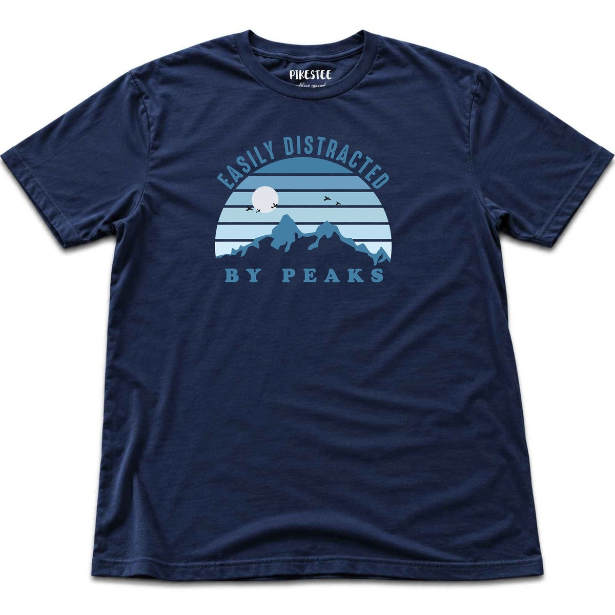 Easily Distracted By Peaks T-shirt - Navy
