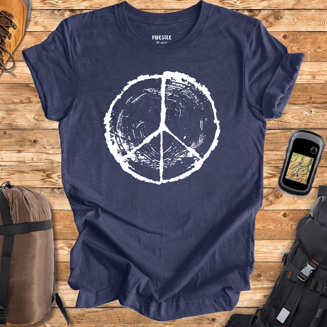 "Peace Symbol Trunk" graphic T-shirt