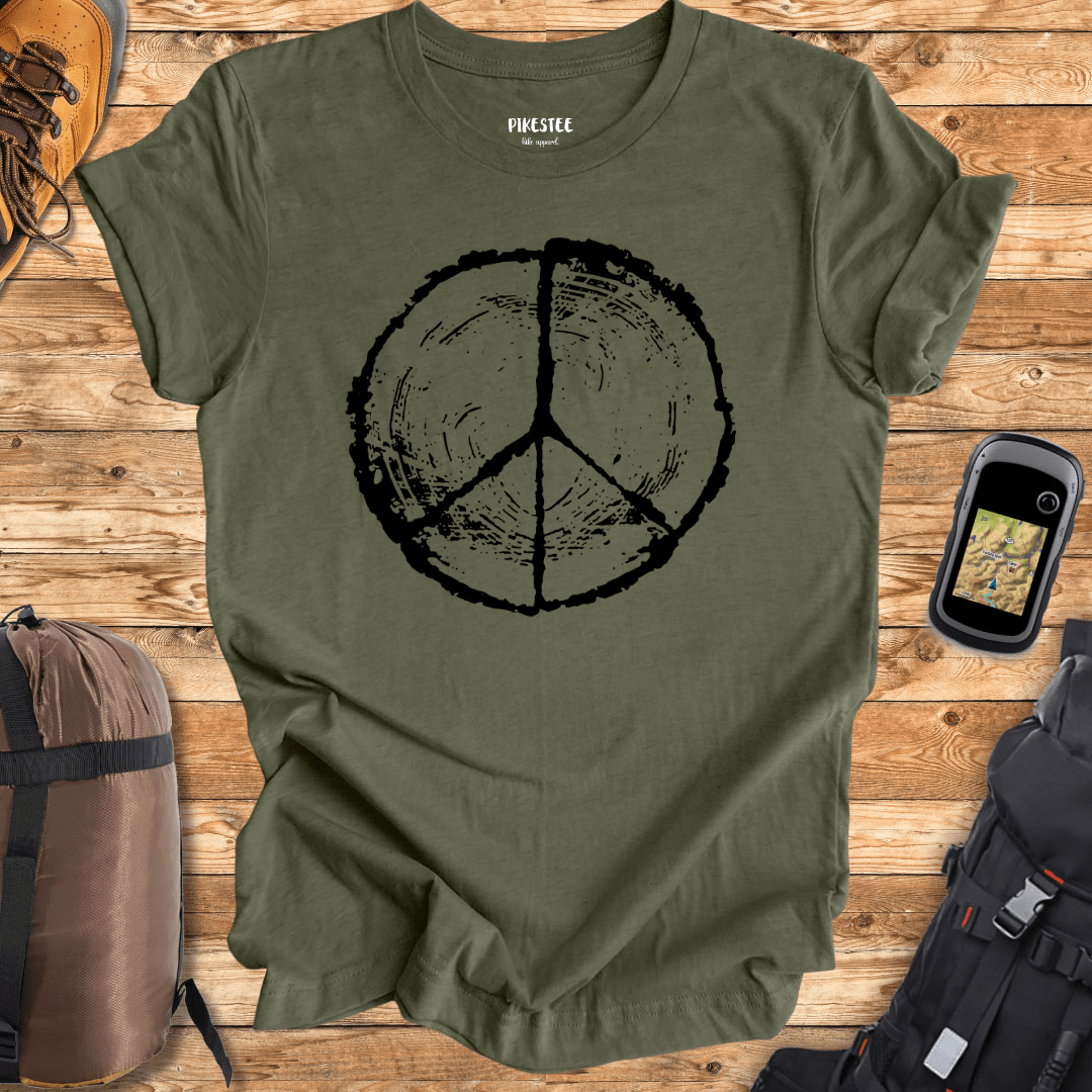 "Peace Symbol Trunk" graphic T-shirt