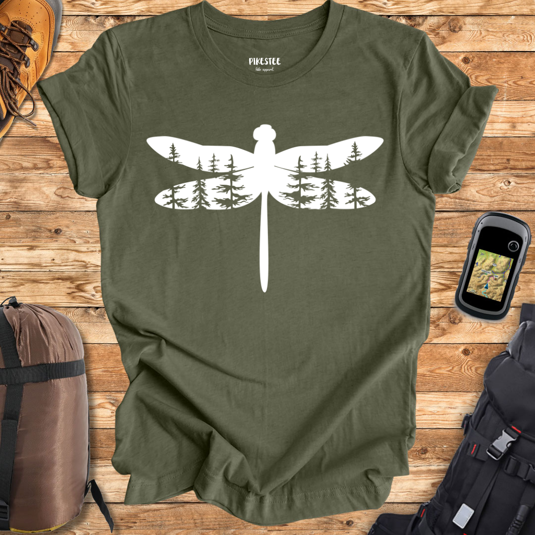 "DragonFly Forest Landscape" graphic T-shirt