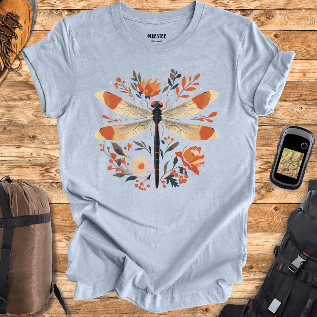 "Floral DragonFly" graphic T-shirt