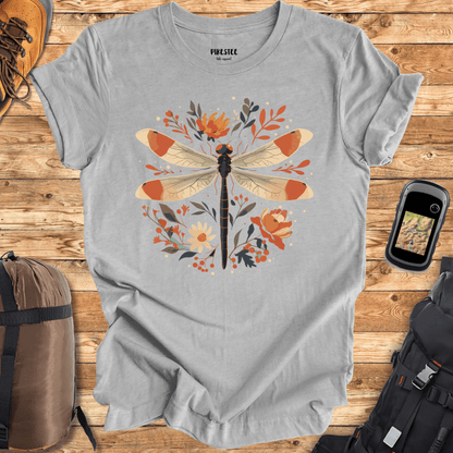 "Floral DragonFly" graphic T-shirt