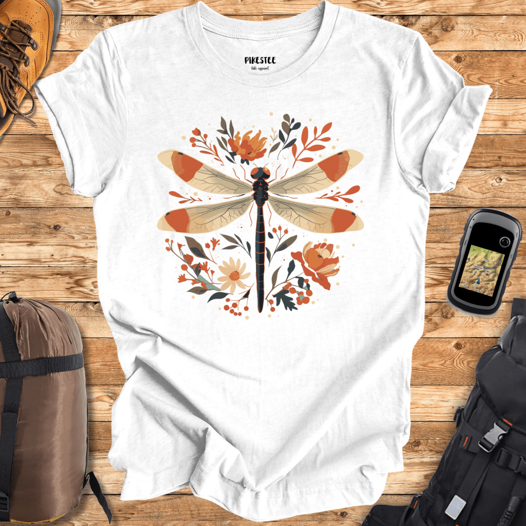 "Floral DragonFly" graphic T-shirt