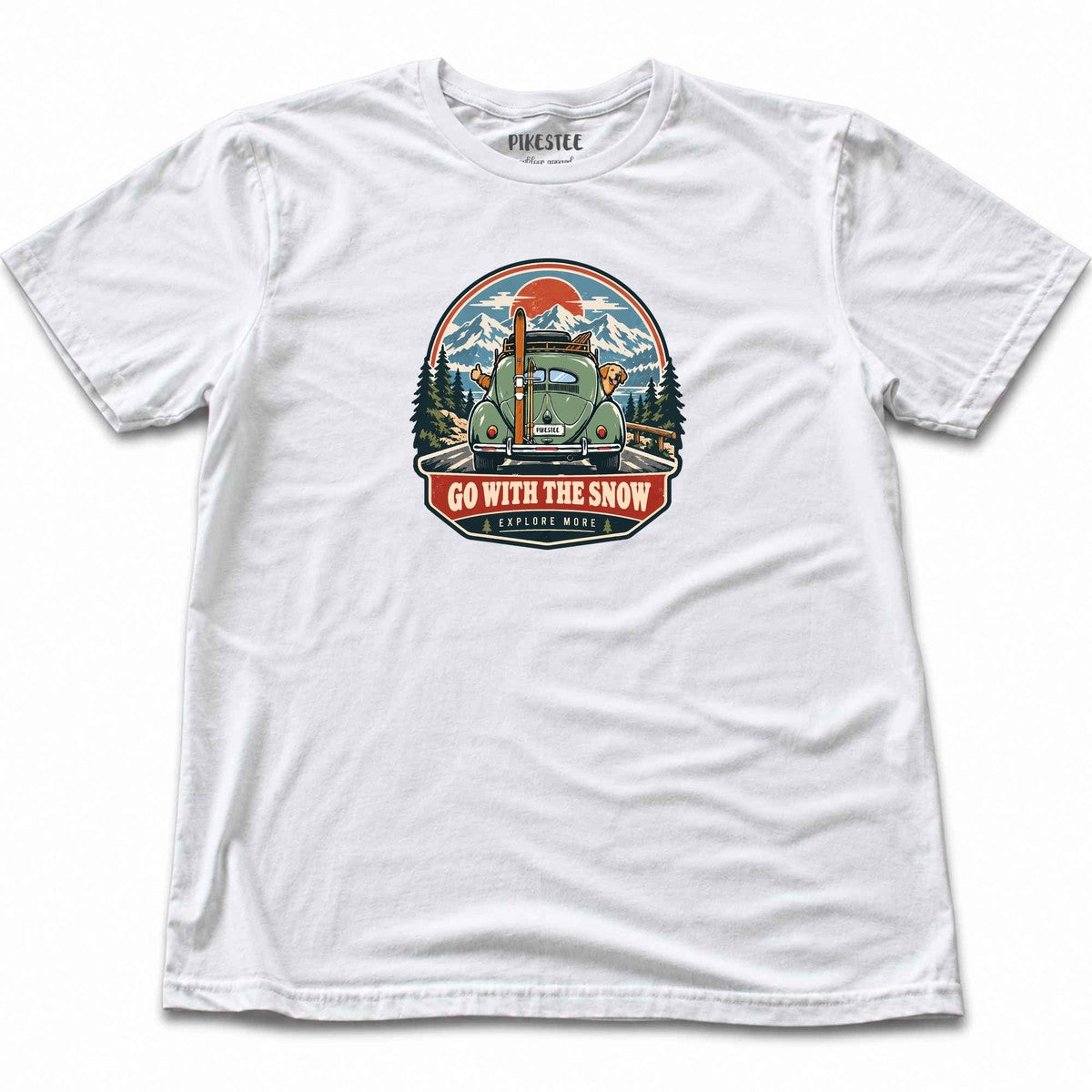 Gowith The Snow Car T-shirt - White