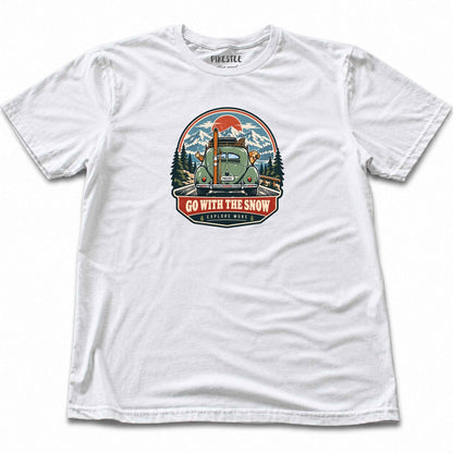 Gowith The Snow Car T-shirt - White
