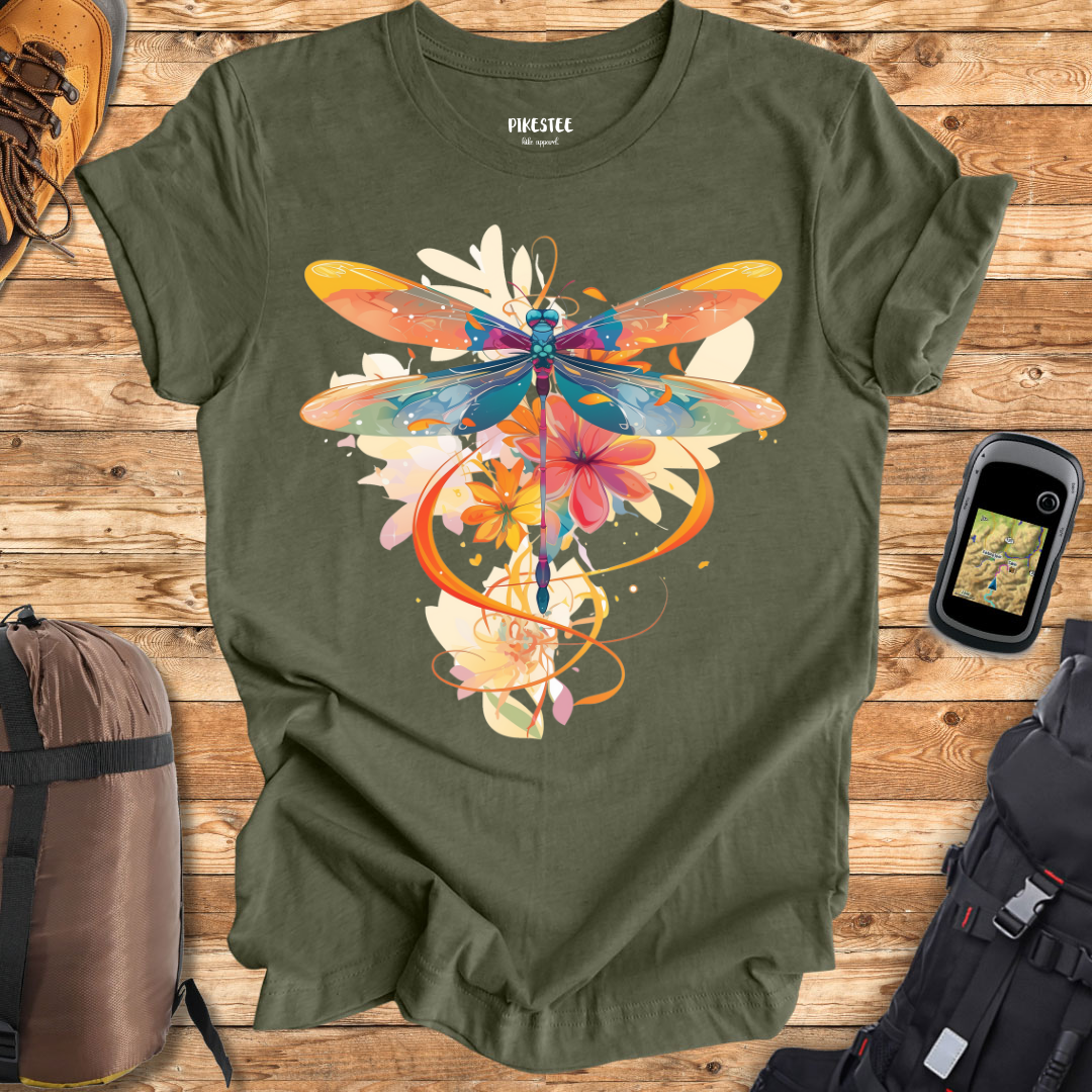 "ColorFull DragonFly" graphic T-shirt