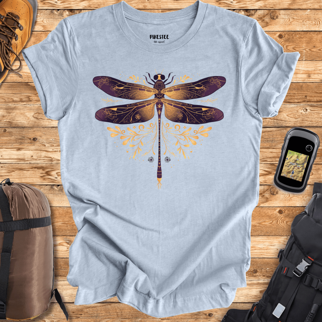 "Gold DragonFly" graphic T-shirt