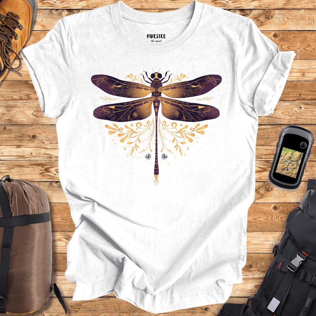 "Gold DragonFly" graphic T-shirt