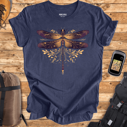 "Gold DragonFly" graphic T-shirt