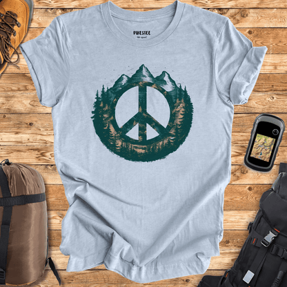 "Peace Sign Forest" graphic T-shirt