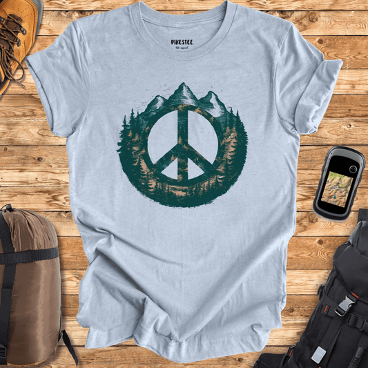 "Peace Sign Forest" graphic T-shirt