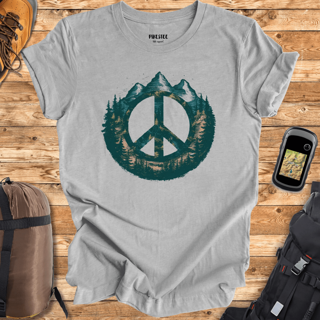 "Peace Sign Forest" graphic T-shirt